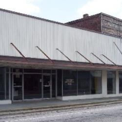 The future Fairmont-South Robeson Heritage Center before construction began. The building had stood empty for several years before the town gained ownership.