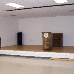 The Heritage Center has a stage for lectures, plays, etc.