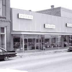The Heritage Center site began as Popes Department Store in July 1965.